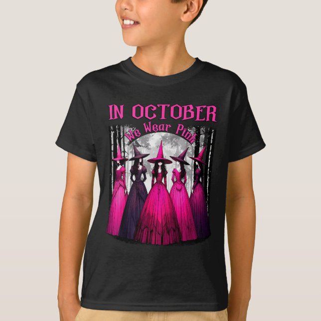 Camiseta In October We Wear Nk Soky Witch Halloween Breast  (Anverso)