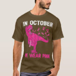 Camiseta In October We Wear Pink Breast Cancer Trex Dino Ki<br><div class="desc">In October We Wear Pink Breast Cancer Trex Dino Kids Toddler  .Grab this motivational In October We Wear Pink Shirt as a gift for your wife,  friend,  sister,  mom or daughter who is fighting breast cancer! This Pink Ribbon Shirt is a perfect support present for Birthday or Christmas!</div>