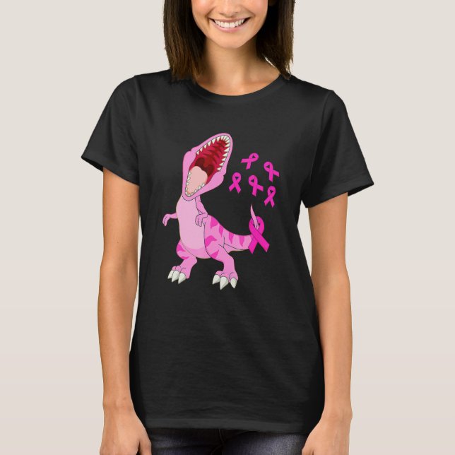 Camiseta In October We Wear Pink Dinosaur Trex Dino Kid Boy (Anverso)