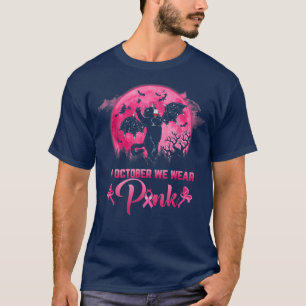 Camiseta In October We Wear Pink Funny Cat Halloween Breast