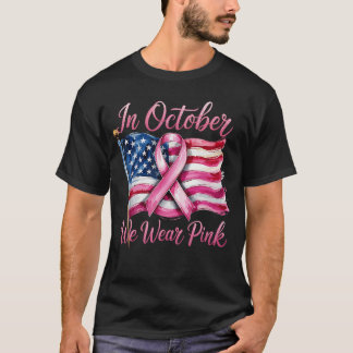 Camiseta in October we wear Pink Ribbon 2025 Breast Cancer 