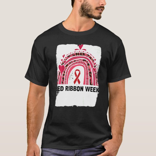 Camiseta In October We Wear Red Ribbon Week Awareness   (Anverso)