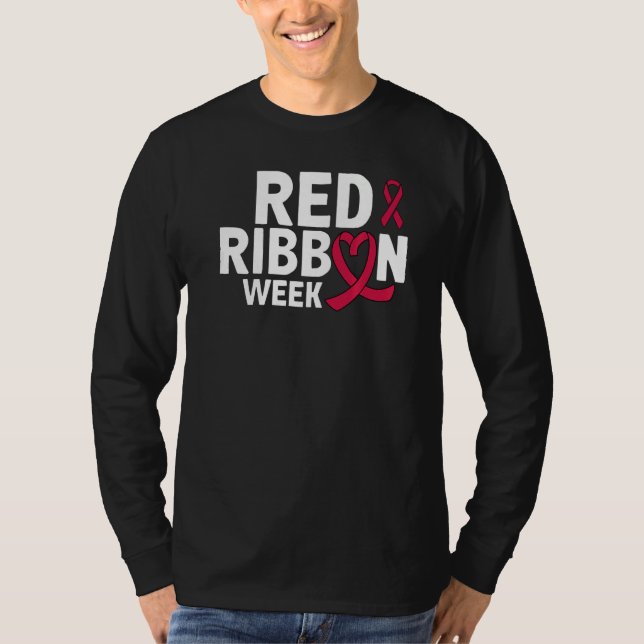 Camiseta In October We Wear Red Ribbon Week Awareness  1 (Anverso)