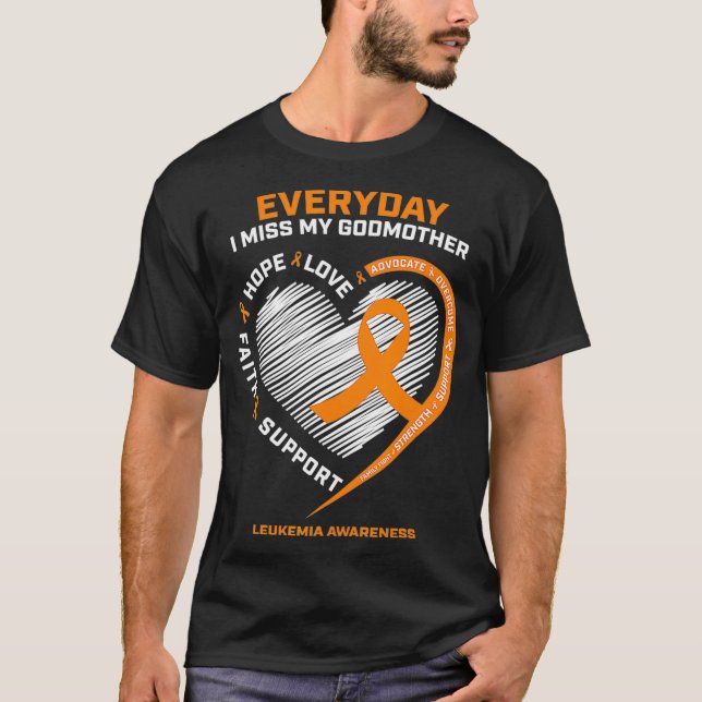 Camiseta In Remembrance Loving Memory Of Godmother Leukemia (Anverso)