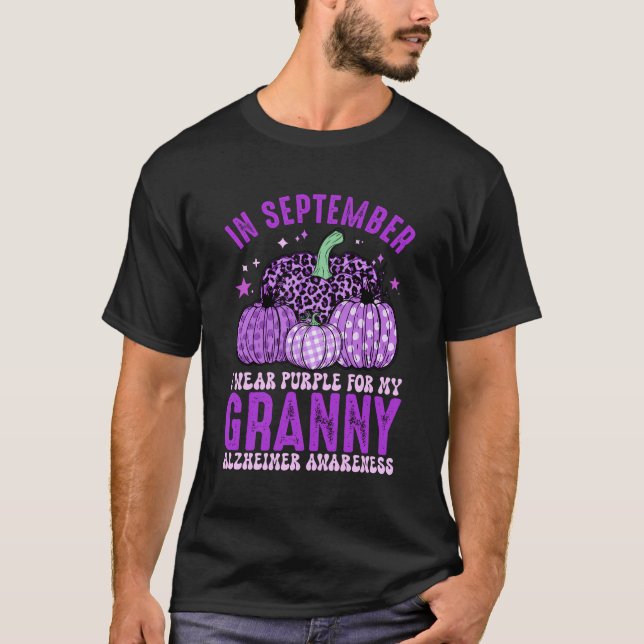 Camiseta In September I Wear Purple My Granny Alzheimer Awa (Anverso)