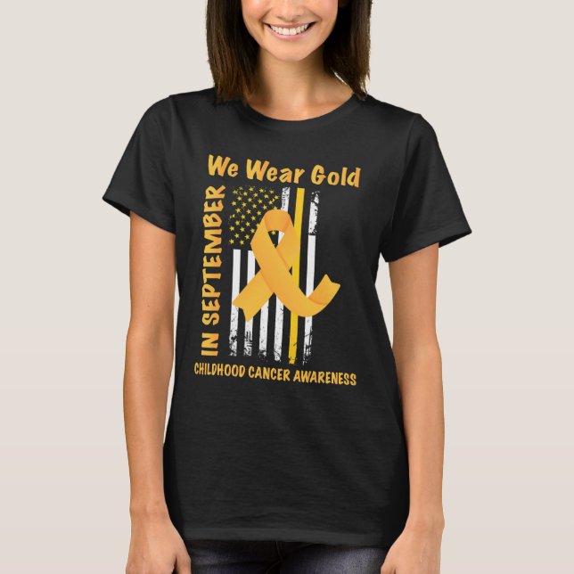 Camiseta In September We Wear Gold Childhood Cancer Awarene (Anverso)