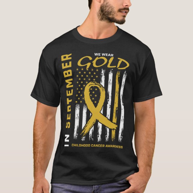 Camiseta In September We Wear Gold Childhood Cancer Awarene (Anverso)