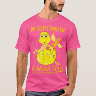Camiseta In September We Wear Gold Childhood Cancer Awarene
