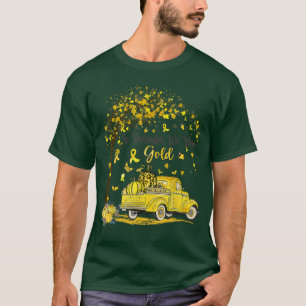 Camiseta In September We Wear Gold Pumpkin Truck Childhood