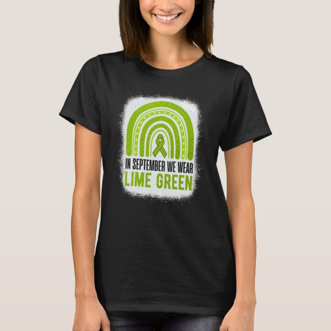 Camiseta In September We Wear Lime Green Rainbow Lymphoma A (Anverso)