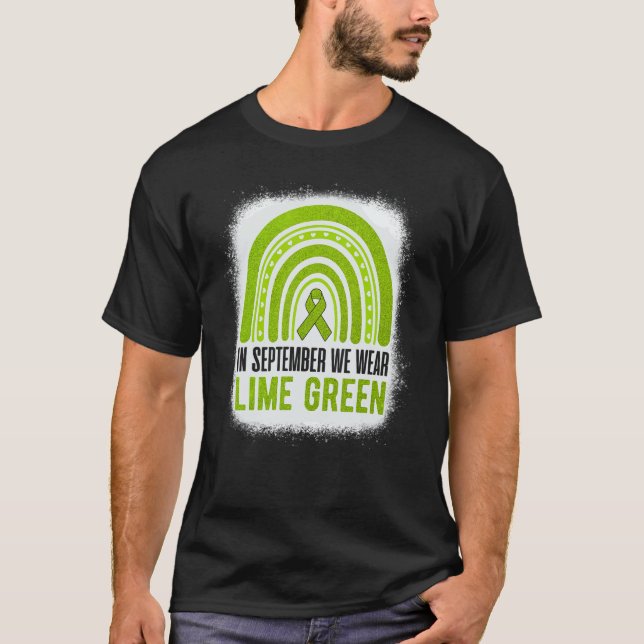 Camiseta In September We Wear Lime Green Rainbow Lymphoma A (Anverso)