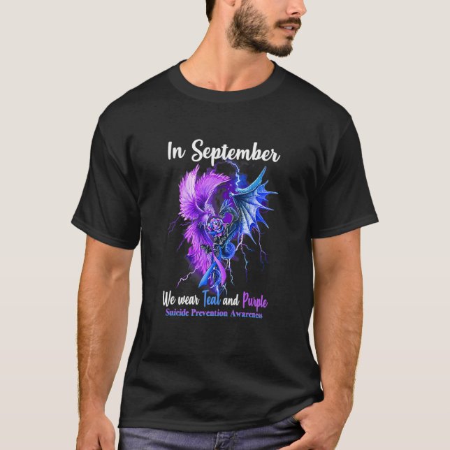 Camiseta In September We Wear Teal And Purple 1 (Anverso)