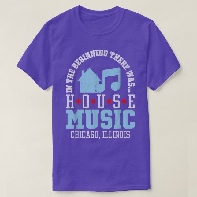 Camiseta In The Beginning There Was House - Chicago House M (Diseño del anverso)