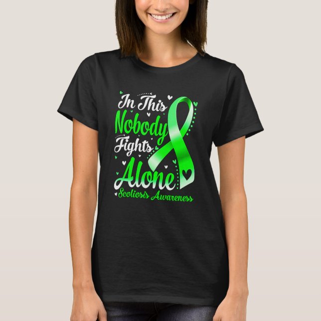 Camiseta In This Family Nobody Fight Alone Scoliosis Awaren (Anverso)