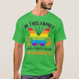 Camiseta In This Family Nobody Fights Alone, ADHD Awareness