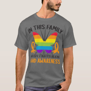 Camiseta In This Family Nobody Fights Alone, ADHD Awareness