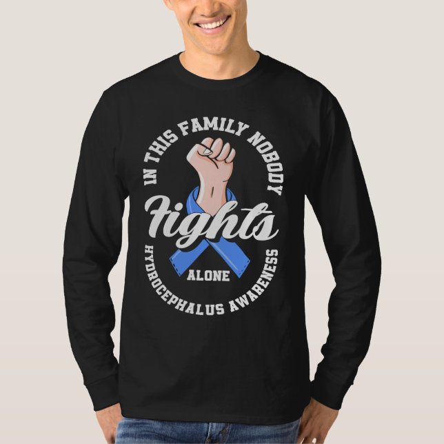 Camiseta In This Family Nobody Fights Alone Hydrocephalus A (Anverso)