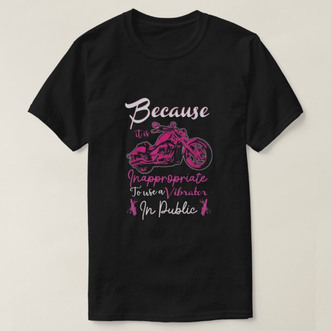 Camiseta Inapropiado Usar El Vibrador En Público (Diseño del anverso)