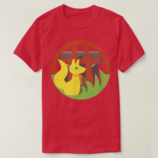 Camiseta Inari Fox Temple Shrine (Diseño del anverso)