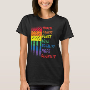 Camiseta Inauguración de Harris Rainbow American Flag Noved