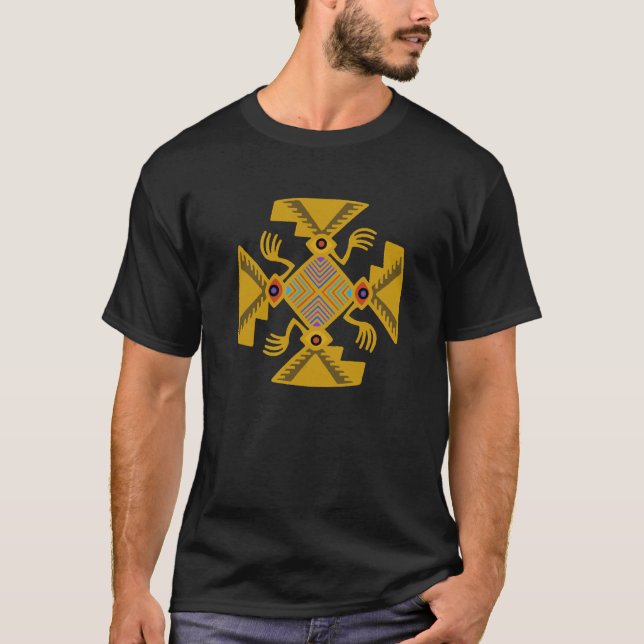 Camiseta inca masculina tribal peruana (Anverso)