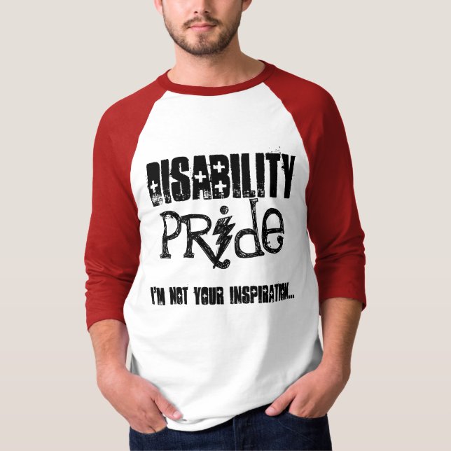 Camiseta incapacidad, orgullo, no soy su inspiración… (Anverso)