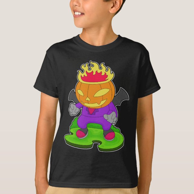 Camiseta Incendio de calabaza de Halloween (Anverso)