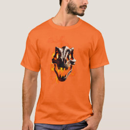 Camiseta Incendio de cráneo retro de dinosaurio muerto quem