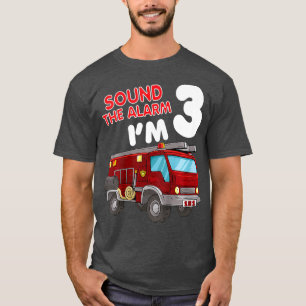 Camiseta Incendio de cumpleaños de bombero de 3 años para