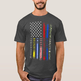 Camiseta Incendio de enfermera de bandera de Héroes de Prim
