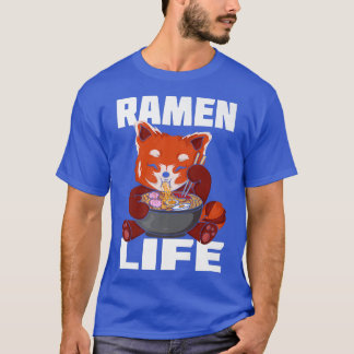 Camiseta Incendio De Los Niños Del Panda Rojo Motivo Ramen