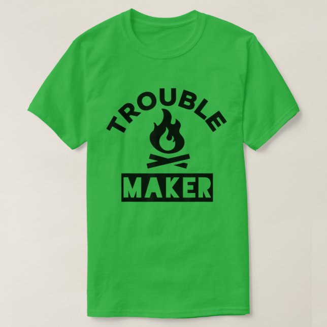 Camiseta Incendio en Campamento de Agitadores de Problemas  (Diseño del anverso)