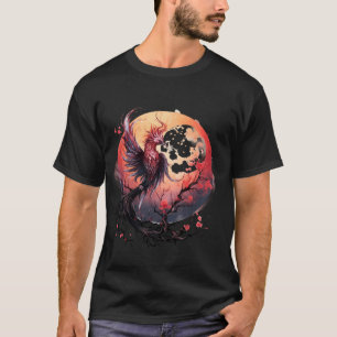 Camiseta Incendio Fénix Pájaro Mítico de la Luna de Pájaro