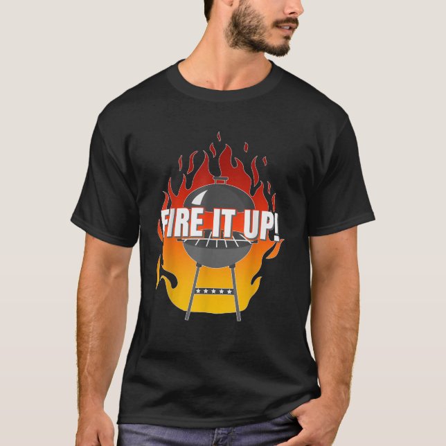 Camiseta Incendio Grill Grill Grilling Verano Cocina De Bar (Anverso)