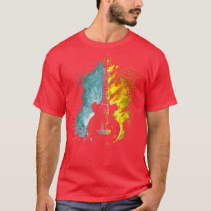 Camiseta Incendio Incendio Abstracto Arte Diseño Músico Gui
