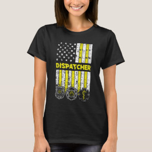 Camiseta Incendio policial de 911 con operador de bandera e