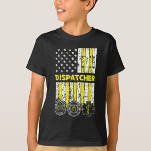 Camiseta Incendio policial de 911 con operador de bandera e