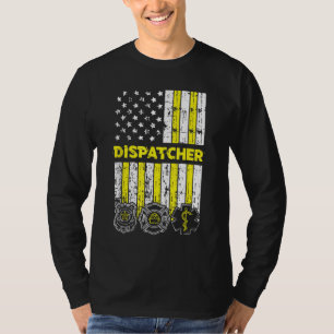 Camiseta Incendio policial de 911 con operador de bandera e