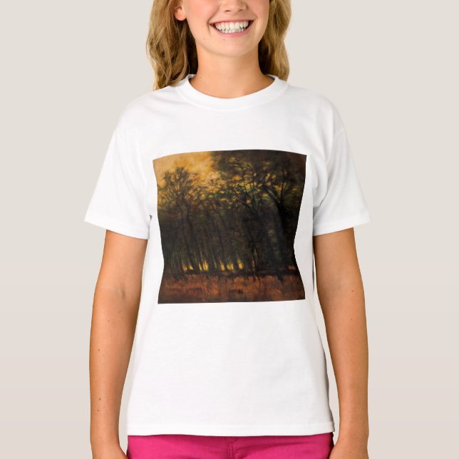 Camiseta Incendios en el bosque (por Laszlo Mednyanszky) (Anverso)