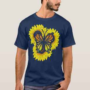 Camiseta Incepto de la entomología del girasol hippie para 