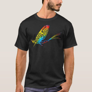 Camiseta Incepto de la impresión del arcoiris del tinte de 