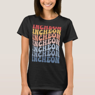 Camiseta Incheon City Groovy Retro