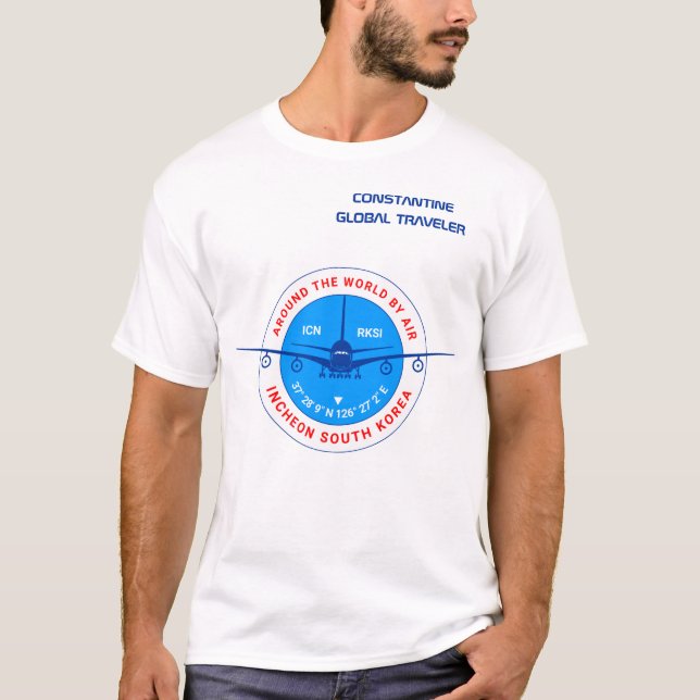 Camiseta Incheon, Corea del Sur con estilo (Anverso)