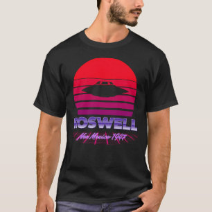 Camiseta Incidente Roswell Ufo 1947 Retro Violett Sunset Va