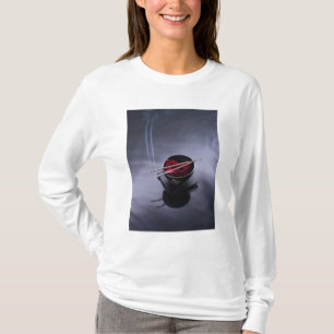 Camiseta Incienso ardiente encima del cuenco de pétalos