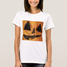 Camiseta inclinada de Jack-O-Lantern