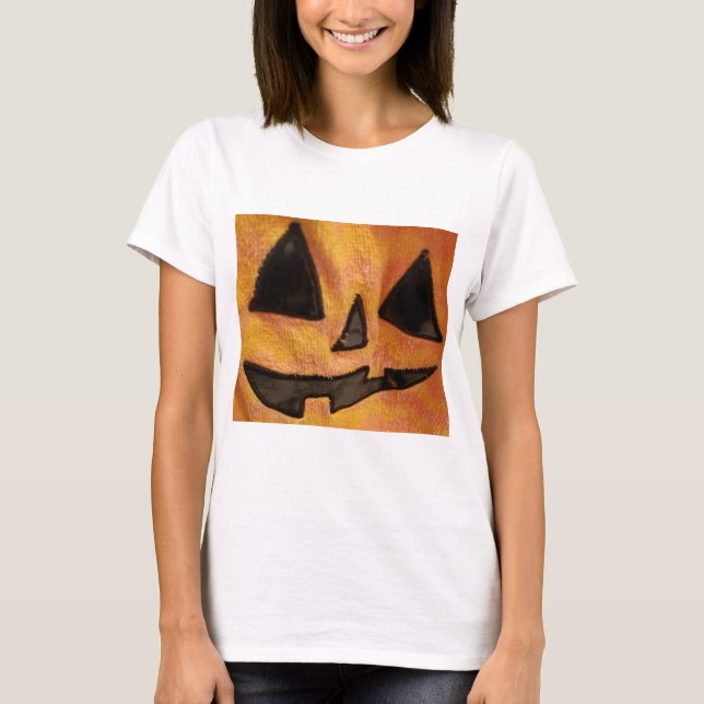 Camiseta inclinada de Jack-O-Lantern (Anverso)