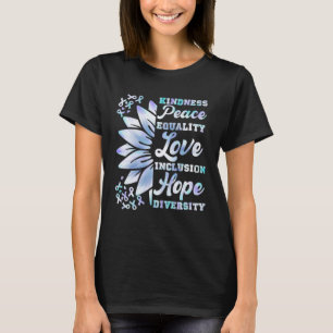 Camiseta Inclusión Amabilidad Paz Esperanza Diversidad Soli