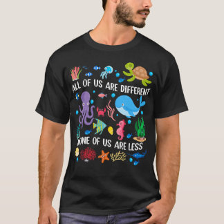 Camiseta Inclusión Animales Marinos Todos Somos Diferentes