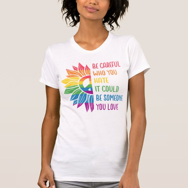 CAMISETA INCLUSIÓN POSITIVA DEL ORGULLO LGBTQ (Anverso)